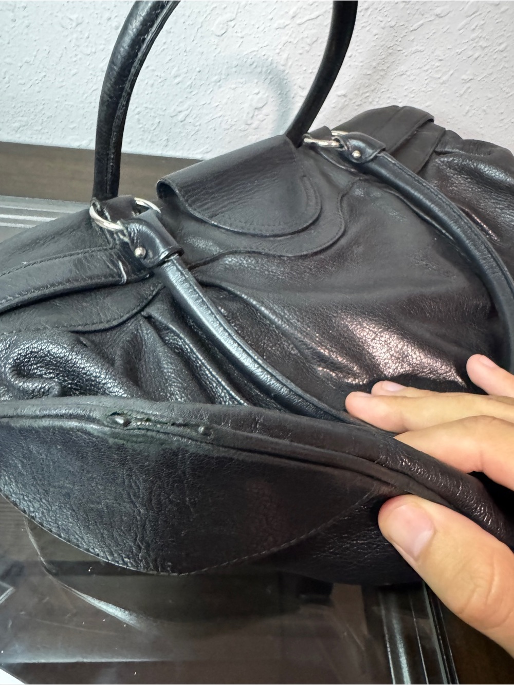 Salvatore Ferragamo Black Leather Marisa Gancini - Picture 5 of 12
